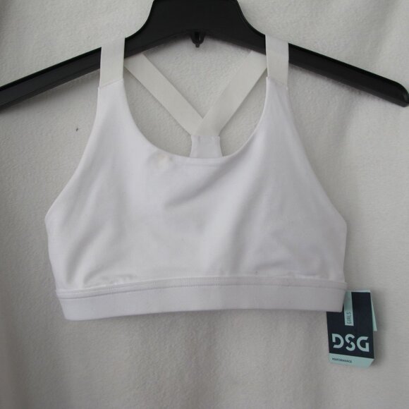 NWT - DSG Girls White Sports Bra - XL (16) - Picture 1 of 7